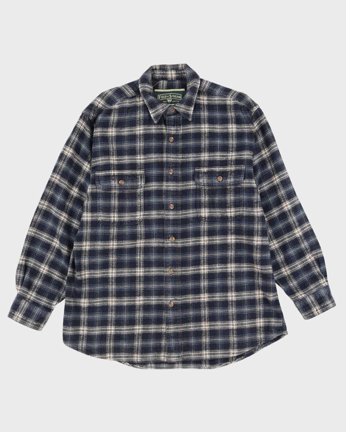 00s Fields & Stream Blue Checkered Flannel Shirt - L