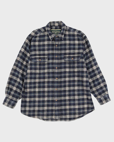 00s Fields & Stream Blue Checkered Flannel Shirt - L