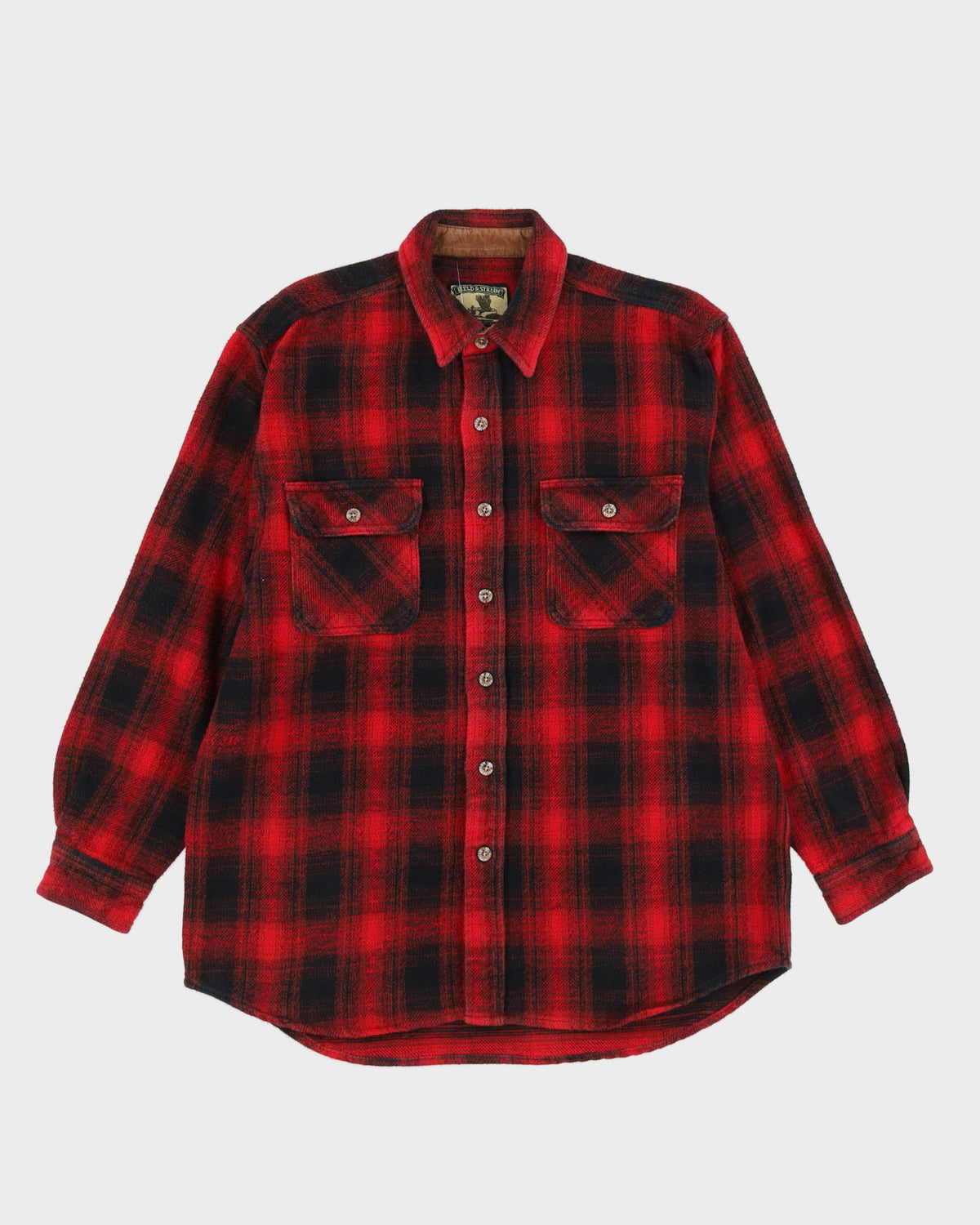 Vintage 90s Fields &amp; Stream Red Checkered Flannel Shirt - XL