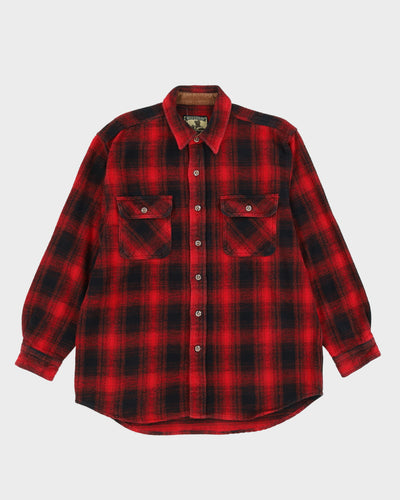 Vintage 90s Fields & Stream Red Checkered Flannel Shirt - XL