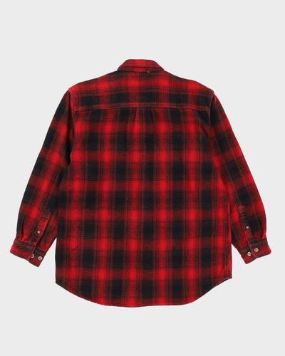 Vintage 90s Fields & Stream Red Checkered Flannel Shirt - XL