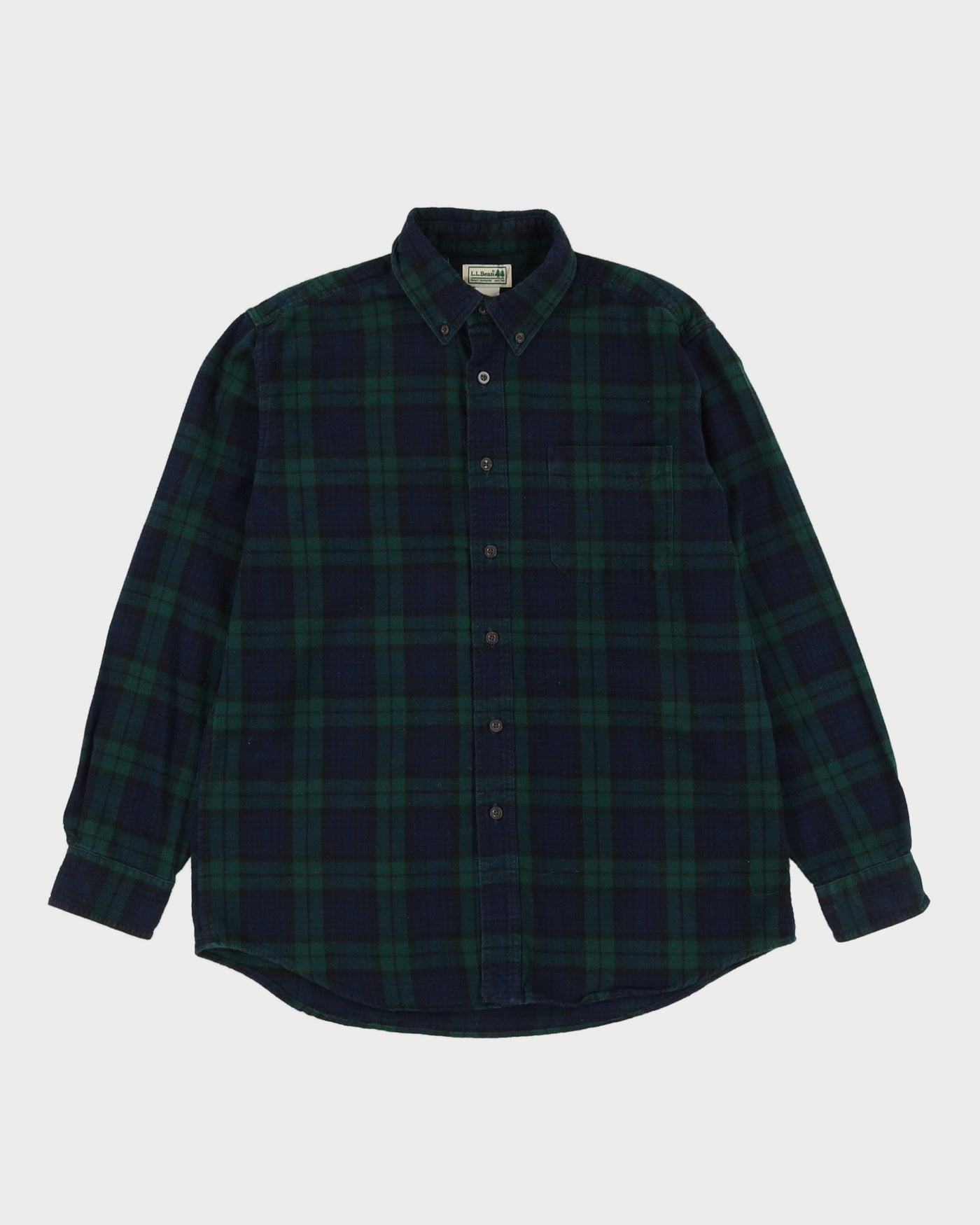 L.L Bean Blue Checkered Flannel Shirt - M