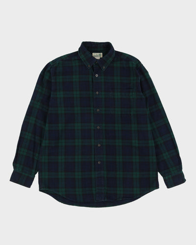 L.L Bean Blue Checkered Flannel Shirt - M