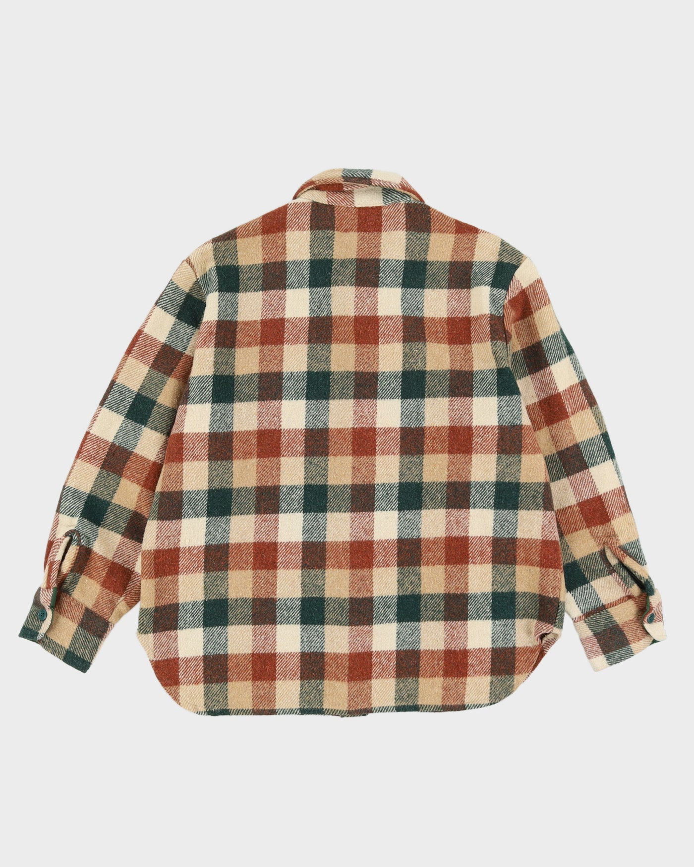 Vintage 80s Wrangler Check Long-Sleeve Flannel Shirt - L
