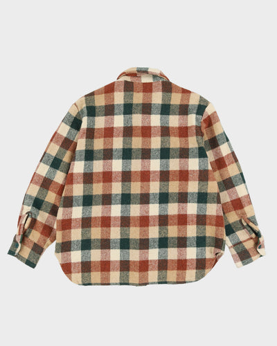 Vintage 80s Wrangler Check Long-Sleeve Flannel Shirt - L