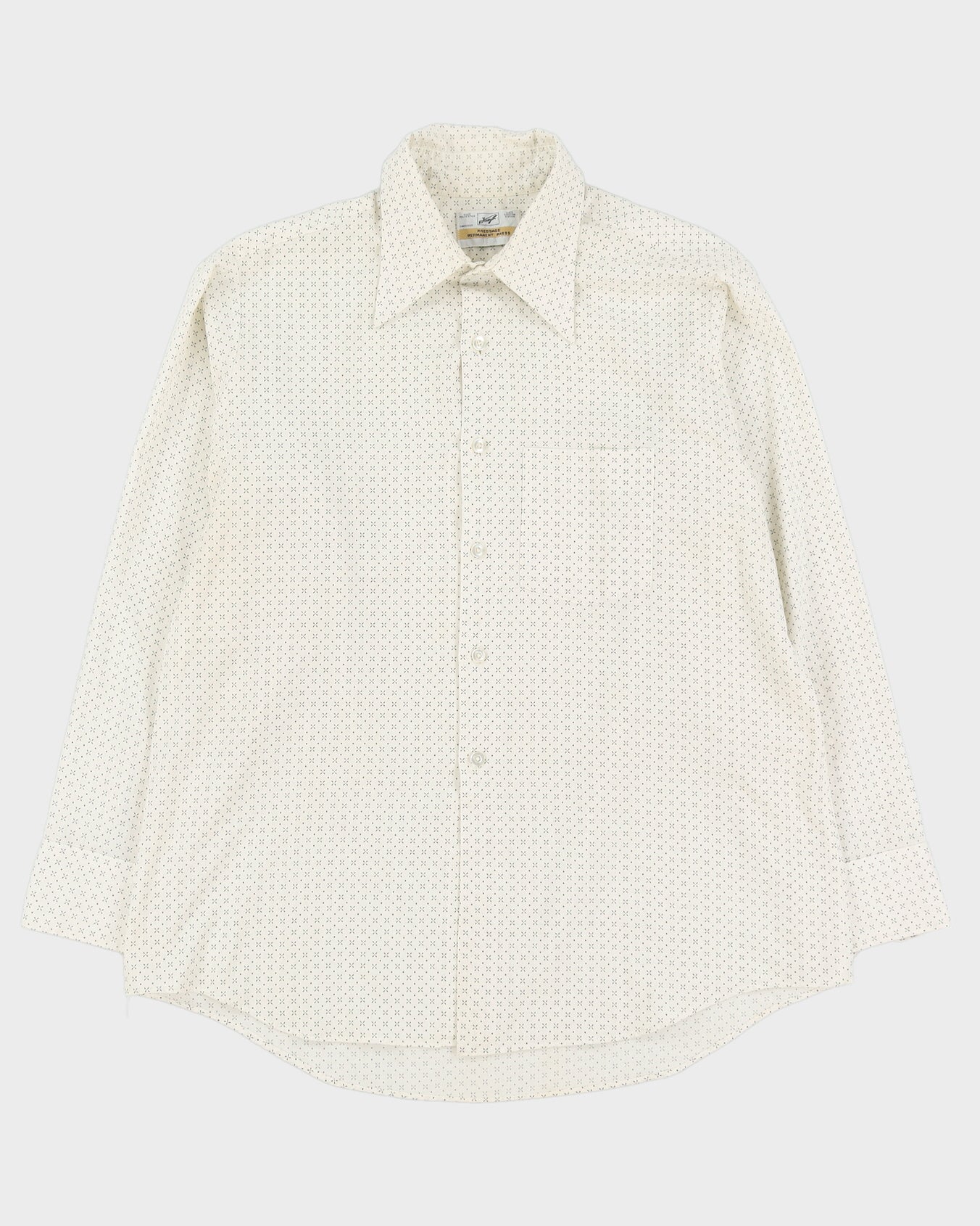 Vintage 70s Jorsyth White Shirt - L