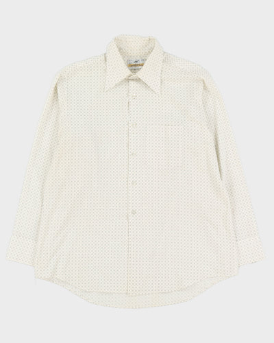 Vintage 70s Jorsyth White Shirt - L