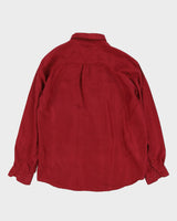 Vintage 90s On The Bring Red Silk Shirt - S