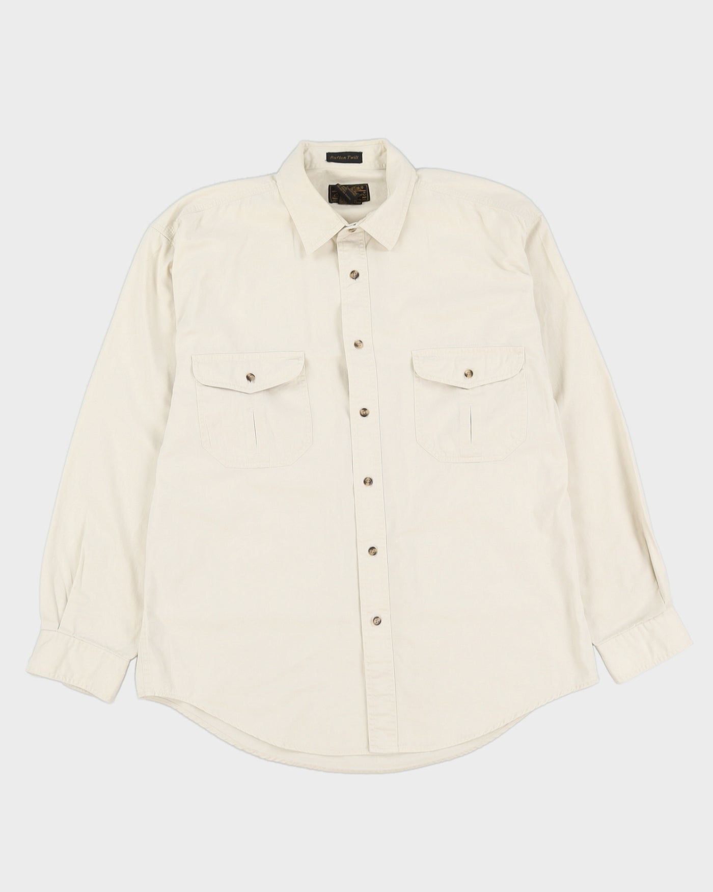 Vintage 90s Eddie Bauer Beige Shirt - L