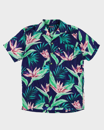 Purple Patterned Hawaiian Shirt - L