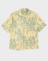 Yellow Silk Hawaiian Shirt - M