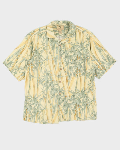 Yellow Silk Hawaiian Shirt - M