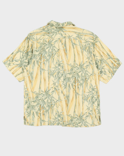 Yellow Silk Hawaiian Shirt - M