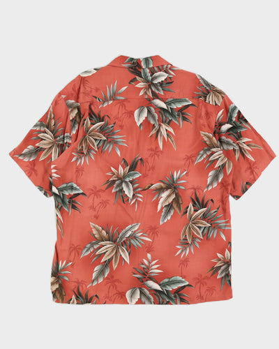Dusky Pink Patterned Hawaiian Shirt - XXL