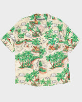 Yellow Patterned Hawaiian Shirt - XXL