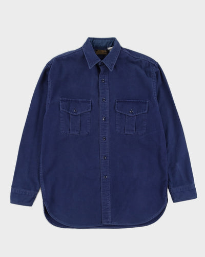 Vintage 90s Eddie Bauer Blue Flannel Shirt - M