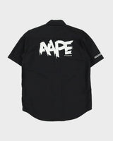 Aape By A Bathing Ape Black Military Short Sleeved Shirt - M