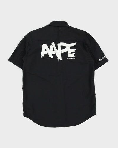 Aape By A Bathing Ape Black Military Short Sleeved Shirt - M