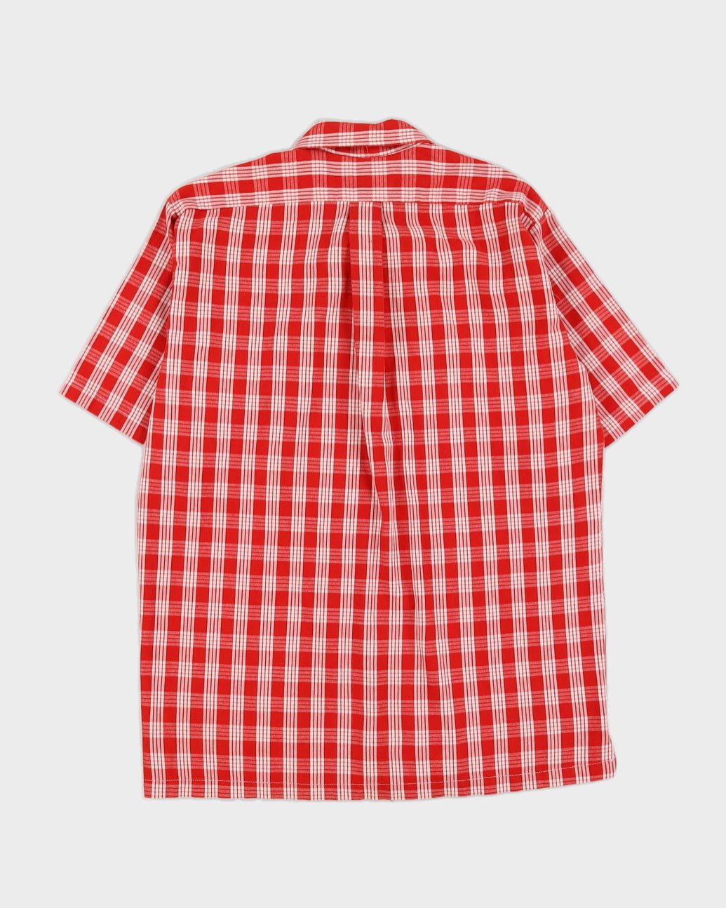 Vintage 70s Arakawas Palaka Hawaiian Red Shirt - M
