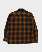 Vintage 50s Woolshire Brown Long Sleeved Shirt - M