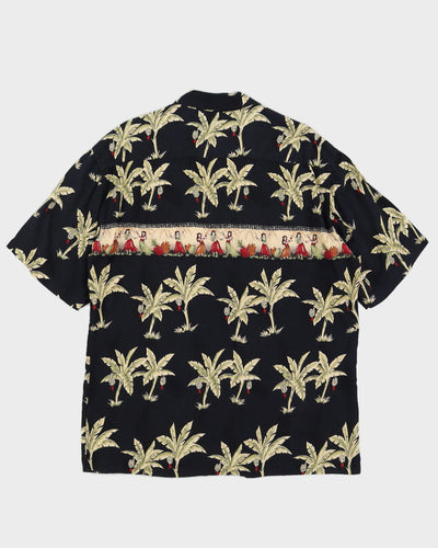 Black Floral Hawaiian Shirt - XXL