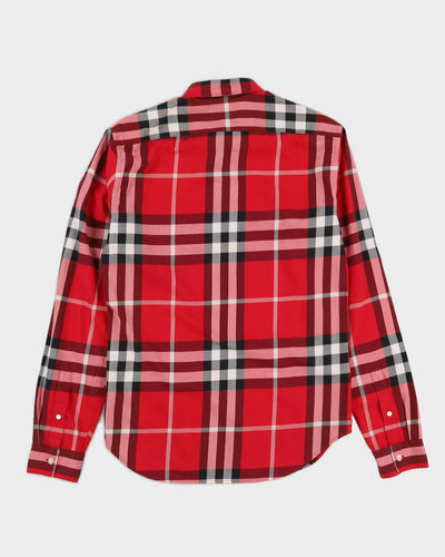 Red Burberry Brit Checked Shirt - S