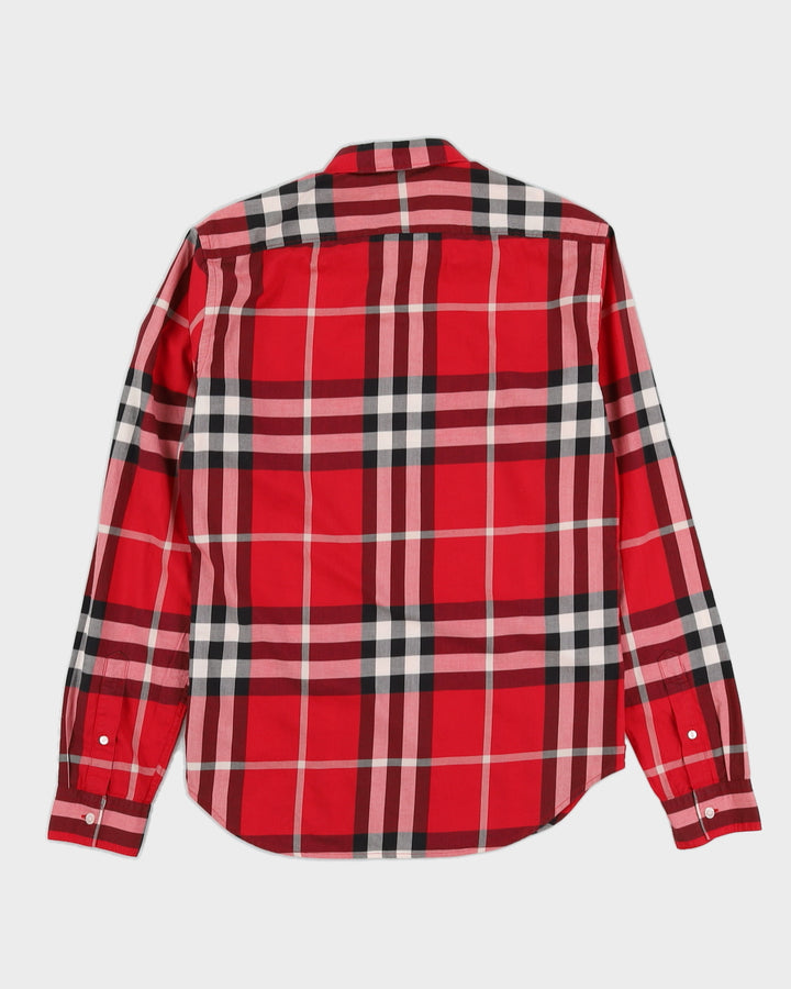 Red Burberry Brit Checked Shirt - S