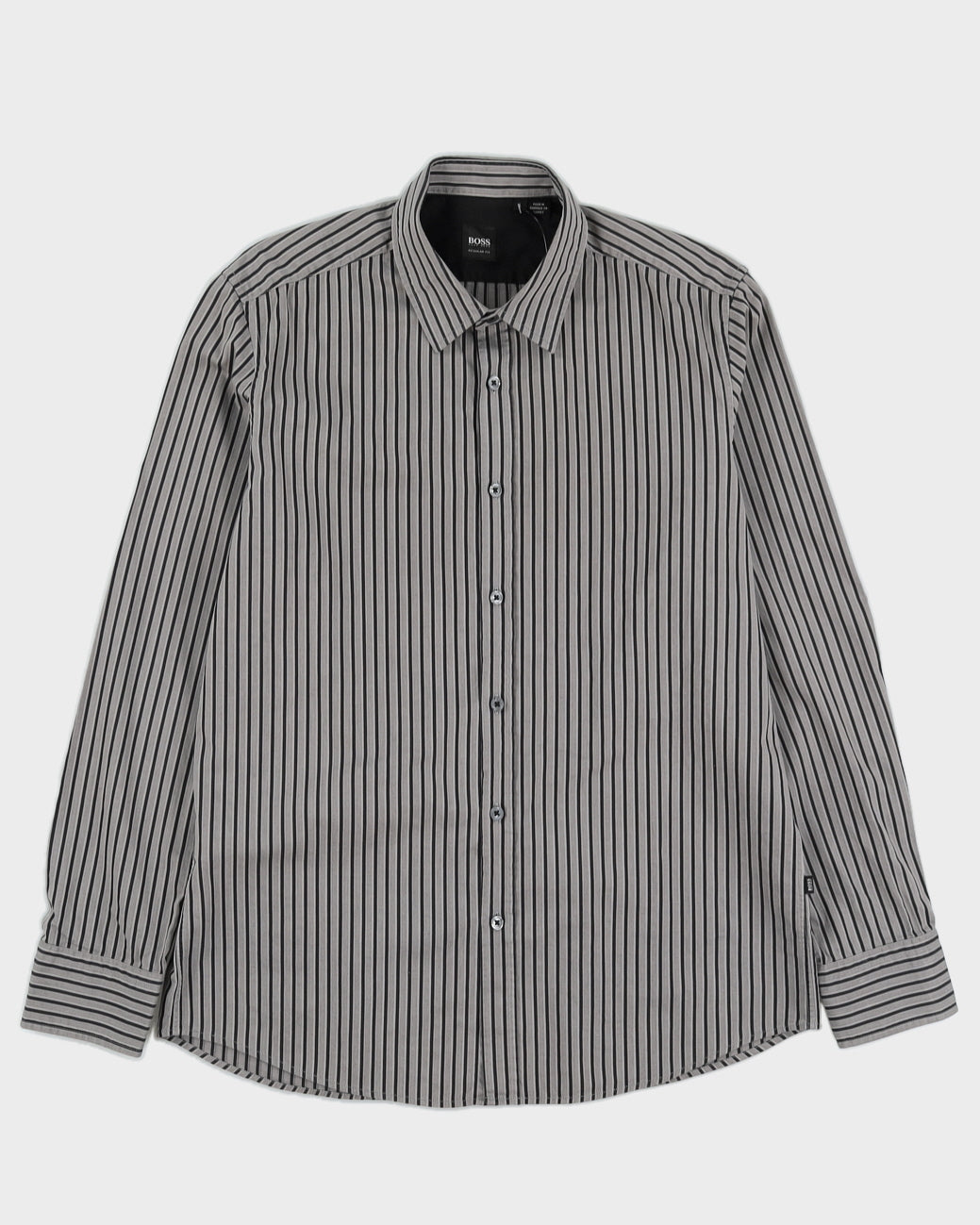 Hugo Boss Grey Striped Shirt - XL