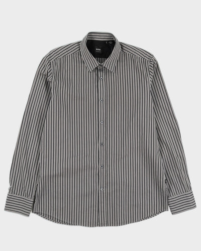 Hugo Boss Grey Striped Shirt - XL