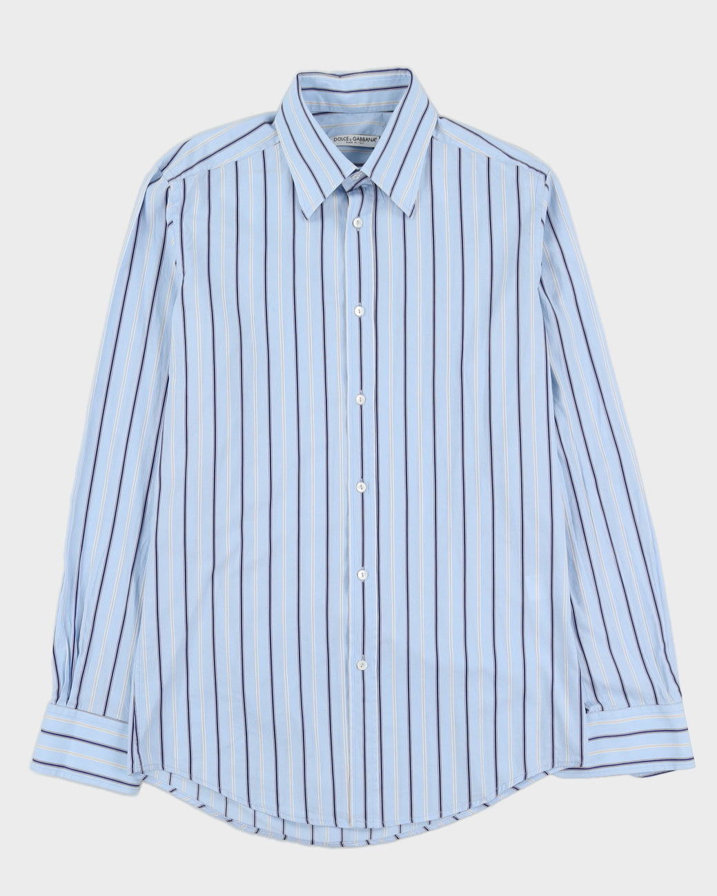Dolce &amp; Gabbana Blue Striped Shirt - XL