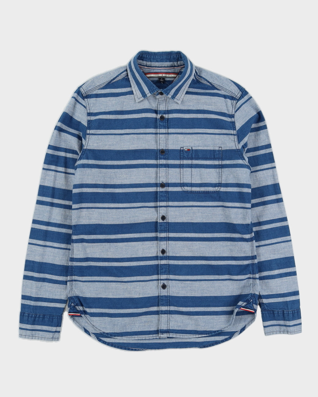 Tommy Hilfiger Blue Striped Shirt - M