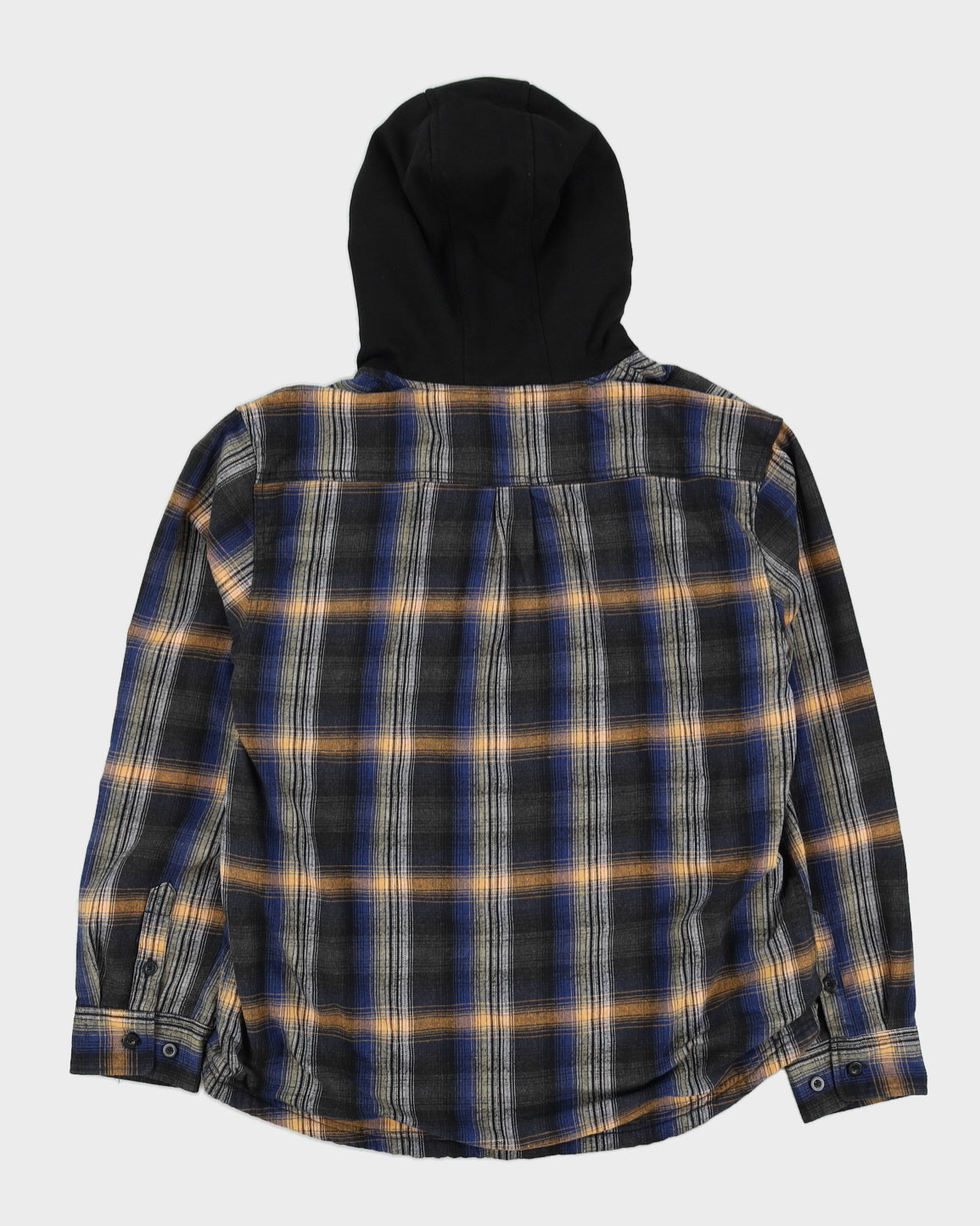 Dickies Black Checked Hooded Shirt - XL