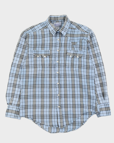 Vintage 90s Rockmount Ranch Wear Blue Western Shirt - L