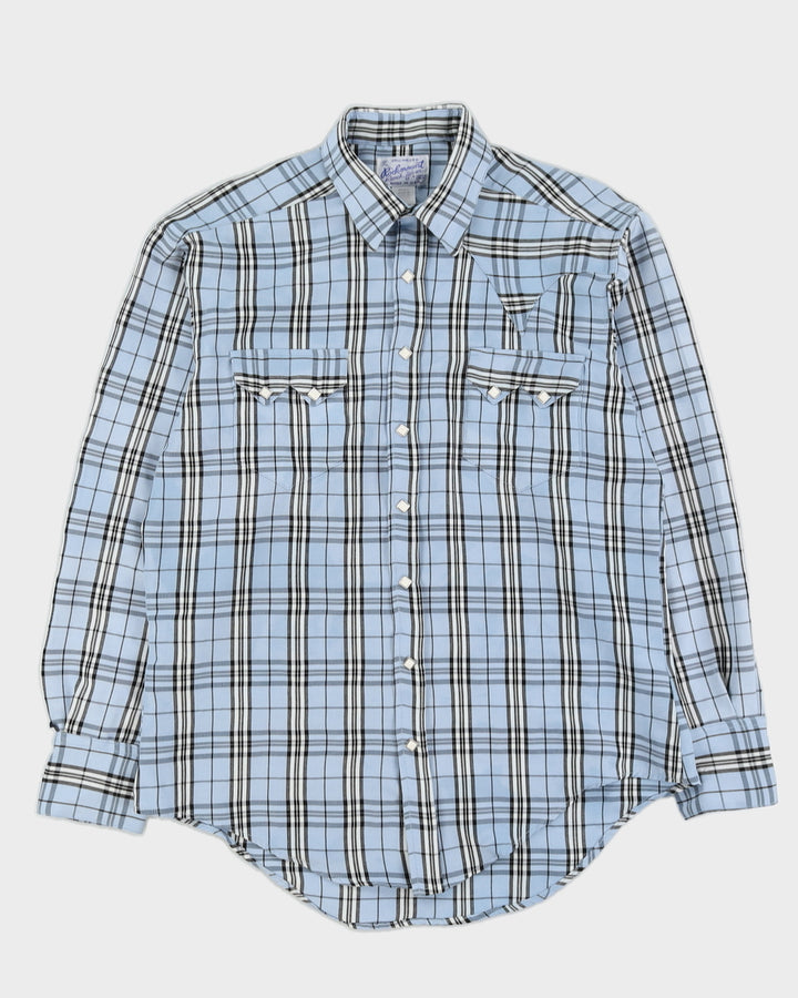 Vintage 90s Rockmount Ranch Wear Blue Western Shirt - L