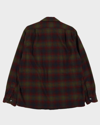 Vintage 60s Pendleton Virgin Wool Long Sleeved Shirt - M