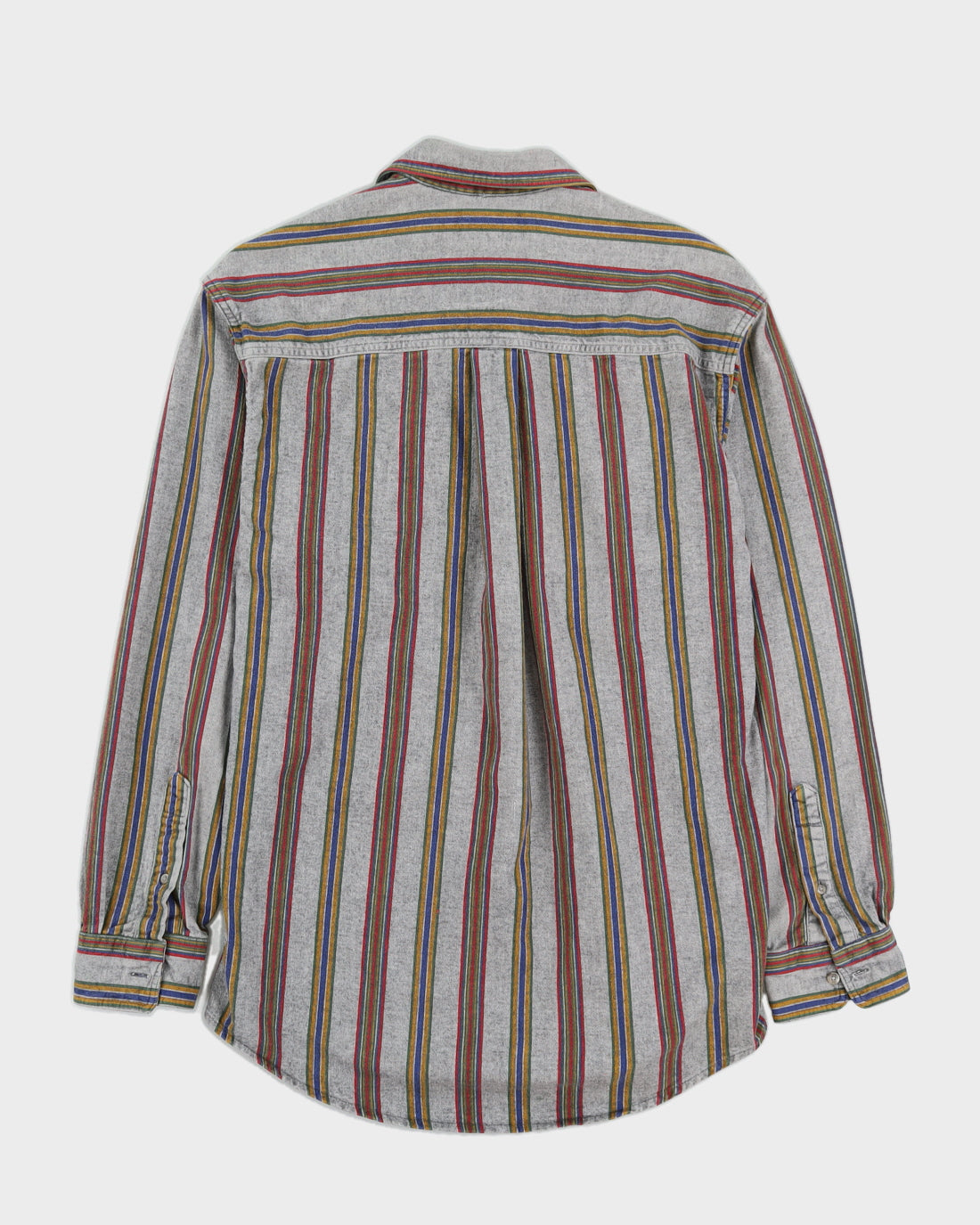 Vintage 90s Eddie Bauer Grey Casual Long Sleeved Shirt - M
