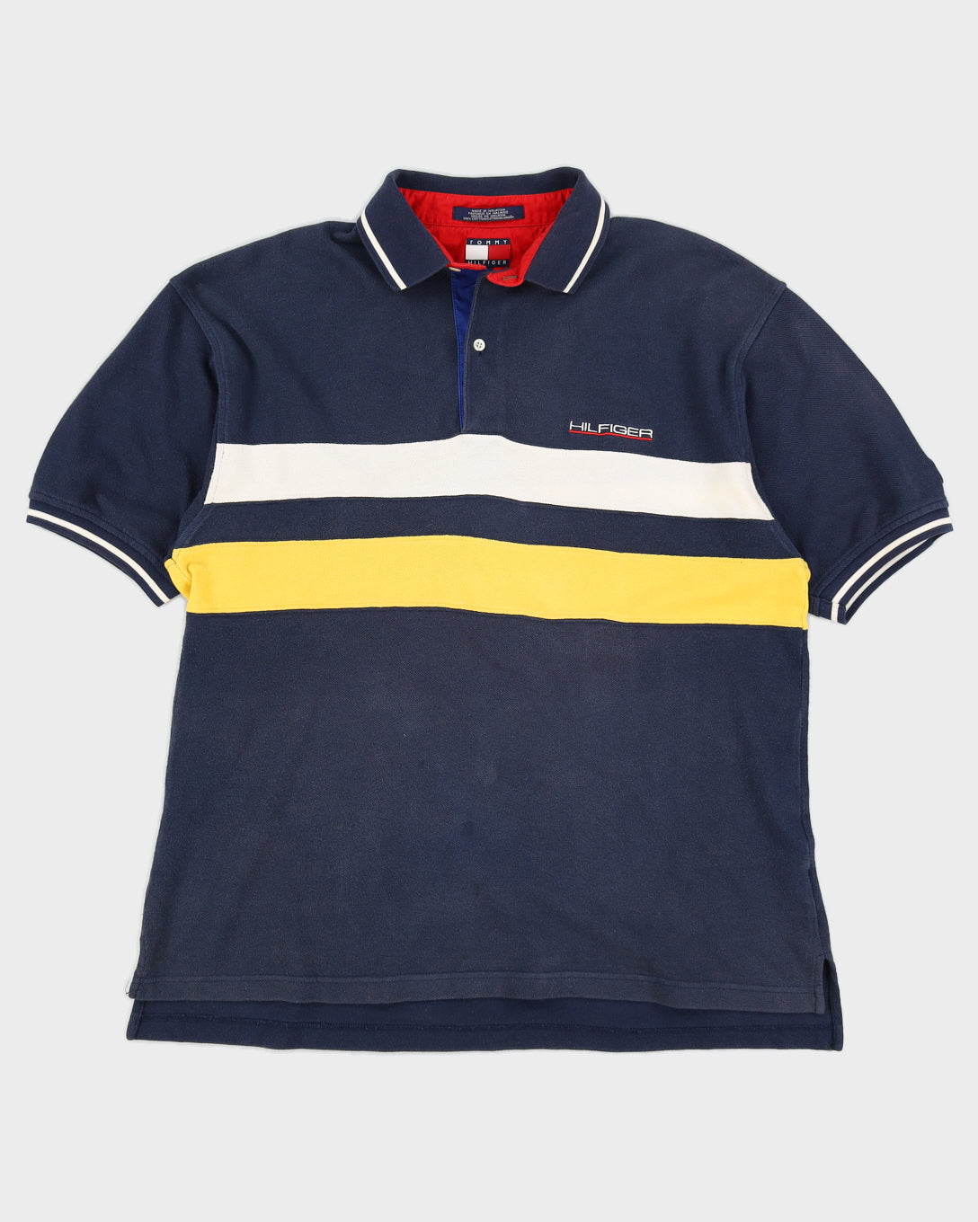 Vintage 90s Tommy Hilfiger Colour Block Polo - L