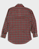 Vintage 70s Levi's Red Plaid Long Sleeved Shirt - S
