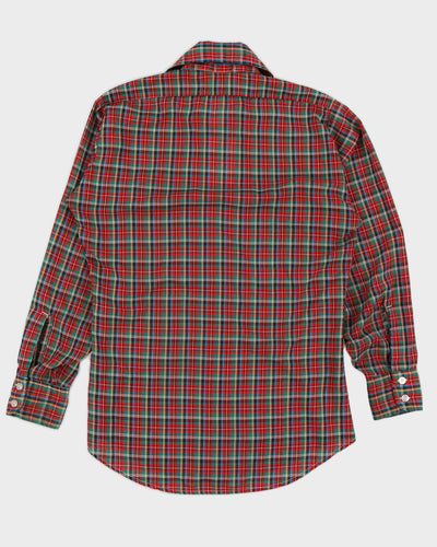 Vintage 70s Levi's Red Plaid Long Sleeved Shirt - S