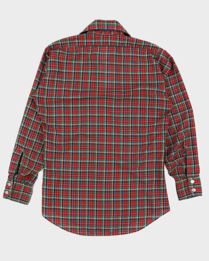Vintage 70s Levi's Red Plaid Long Sleeved Shirt - S