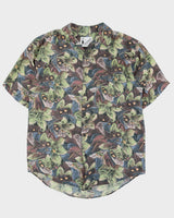 Vintage 90s Goouch Floral Silk Shirt - S