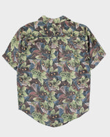 Vintage 90s Goouch Floral Silk Shirt - S