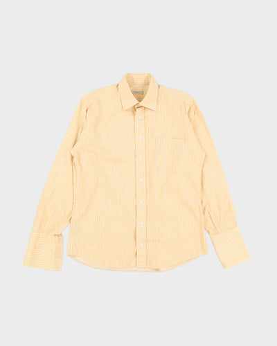 Burberry Yellow Striped Long Sleeved Shirt - M