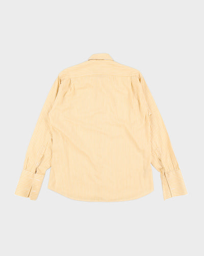 Burberry Yellow Striped Long Sleeved Shirt - M