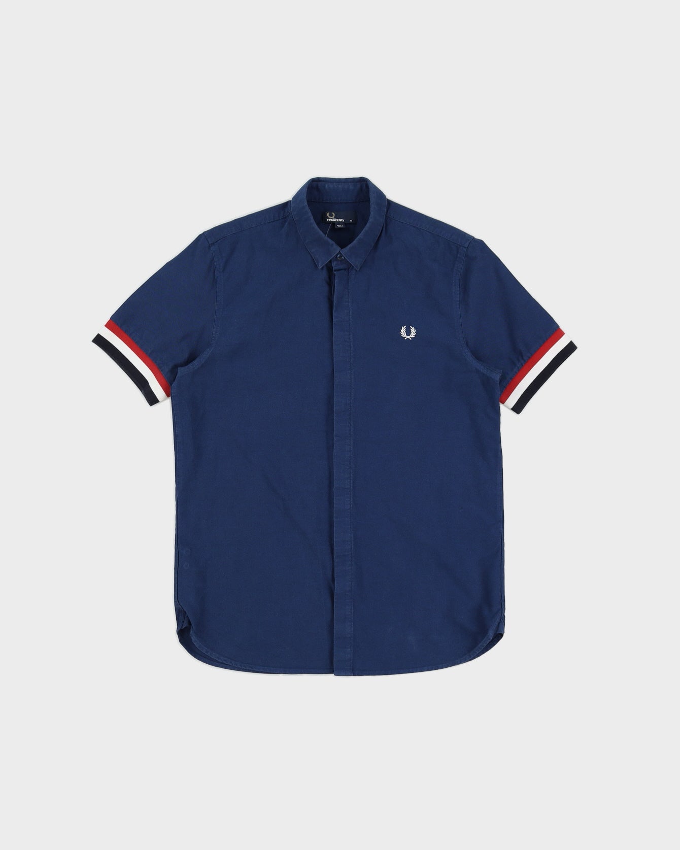 Fred Perry Blue Navy  Short Sleeved Shirt - M