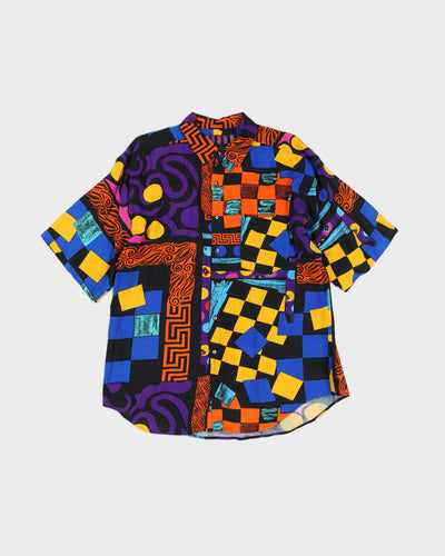 Vintage 90s Z-Bop Patterned Short Sleeved Shirt - L