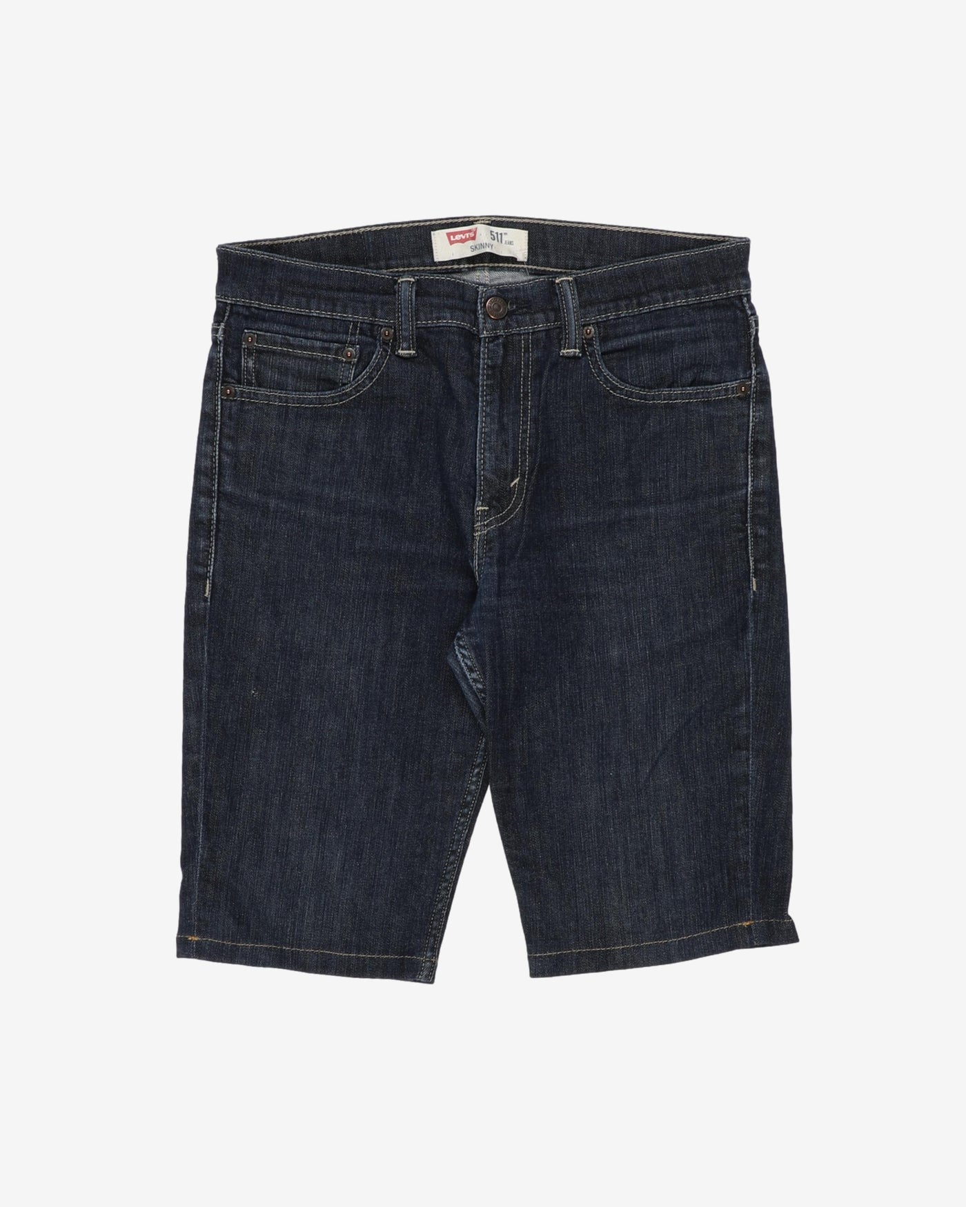 Levi's 511 Dark Blue Skinny Denim Jean Shorts - W32