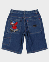 00s Y2K Paco Sport Blue Baggy Denim Shorts - W34