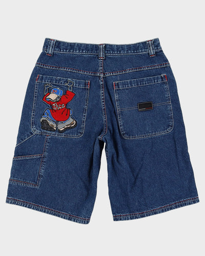00s Y2K Paco Sport Blue Baggy Denim Shorts - W34