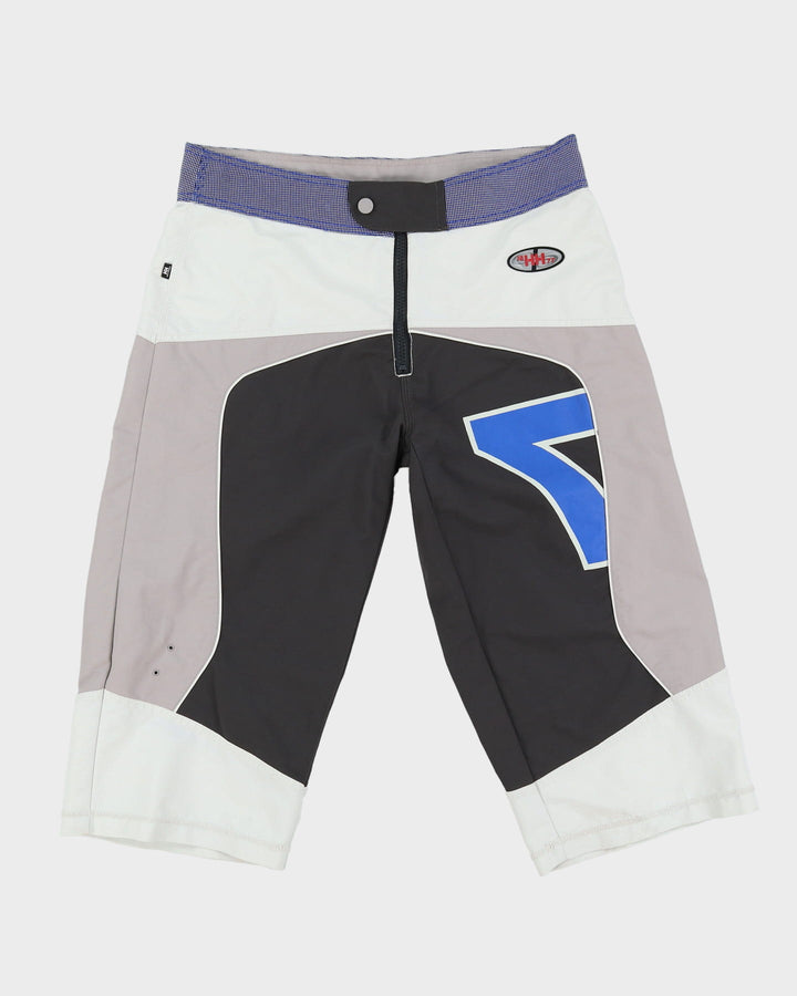 Vintage 90s Helly Hansen Grey / White / Blue Surfing Shorts - W34